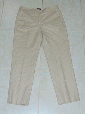 J Crew Women’s Kallie Pants Size 8 Linen Beige Waist 32X27